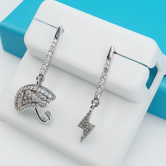 "925 Sterling Silver CZ Beautiful Earrings for Women, 1USPAR4262 - Picture 1 of 11